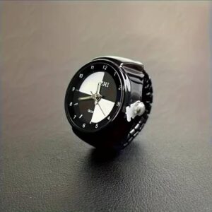 Black Bozhi Ring Watch (Black and White)