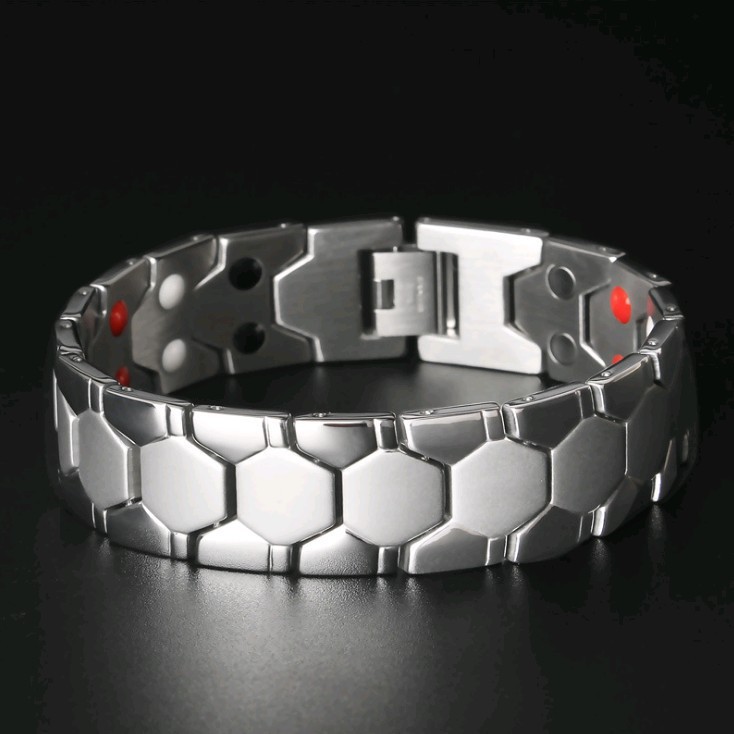 Silver Magnetic Therapy Bracelet