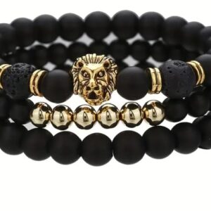 3 Piece Lion Head Bracelets