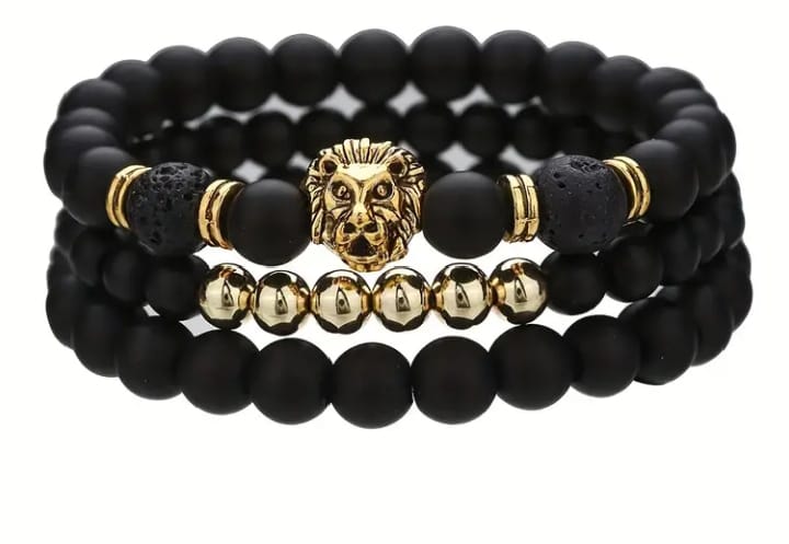 3 Piece Lion Head Bracelets