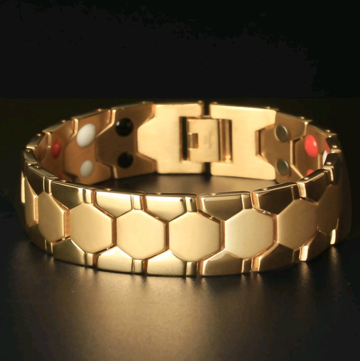 Gold Magnetic Therapy Bracelet
