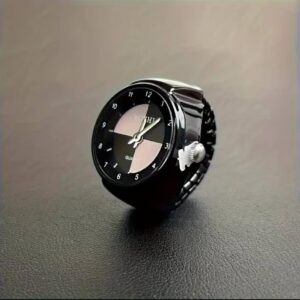 Black Bozhi Ring Watch (Black and Pink)